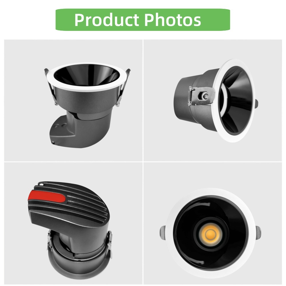 DL74 Led Downlight Housing Round Aluminum Ip20 Dimmable 9w Recessed 4 Inch Slim Led Downlight Dimmable 5W COB Spotlight