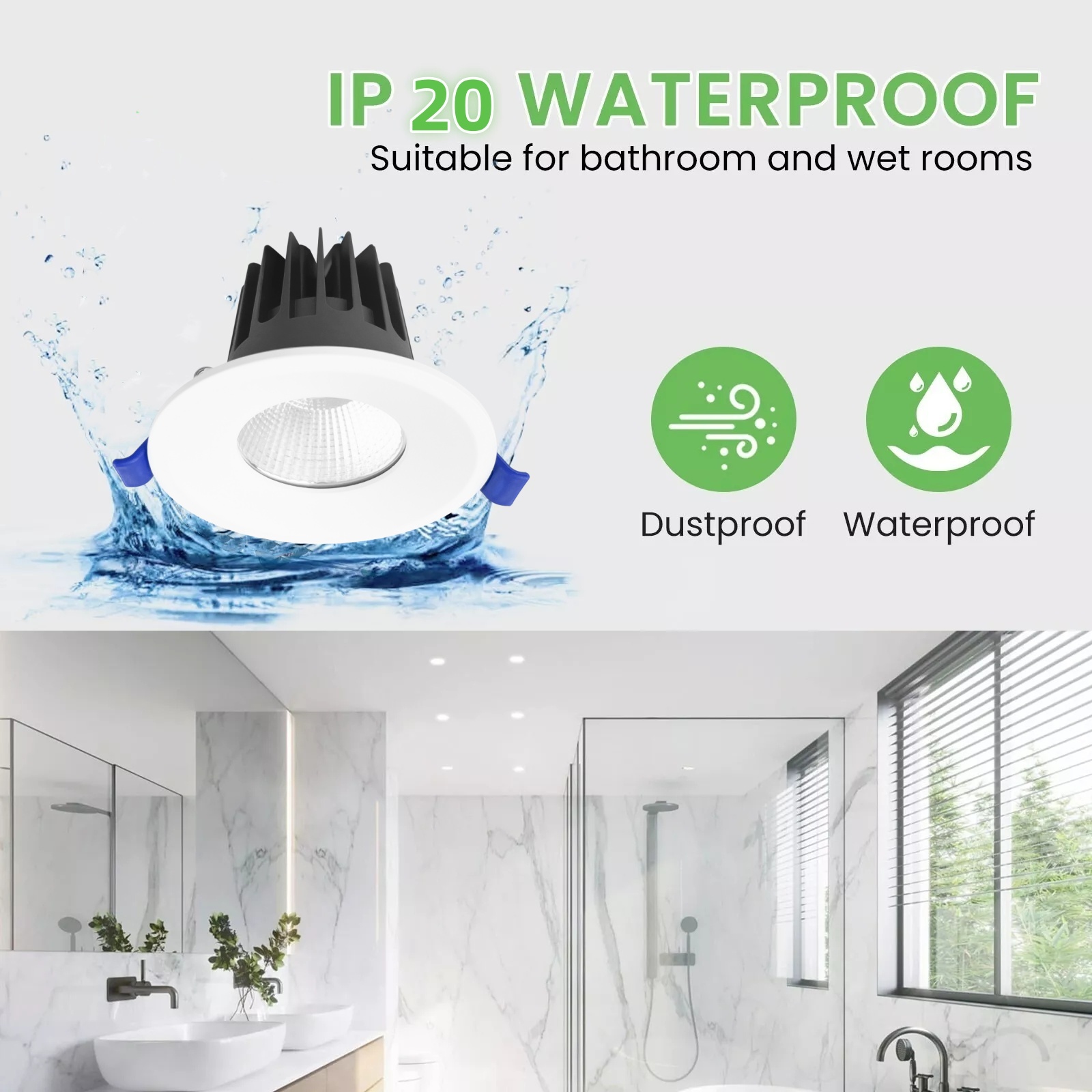 DL65-W LED Downlight COB Downlight Spotlight 8W 10W 15W 25W Adjustable Light Aluminum Lamp Body for Hotel Use