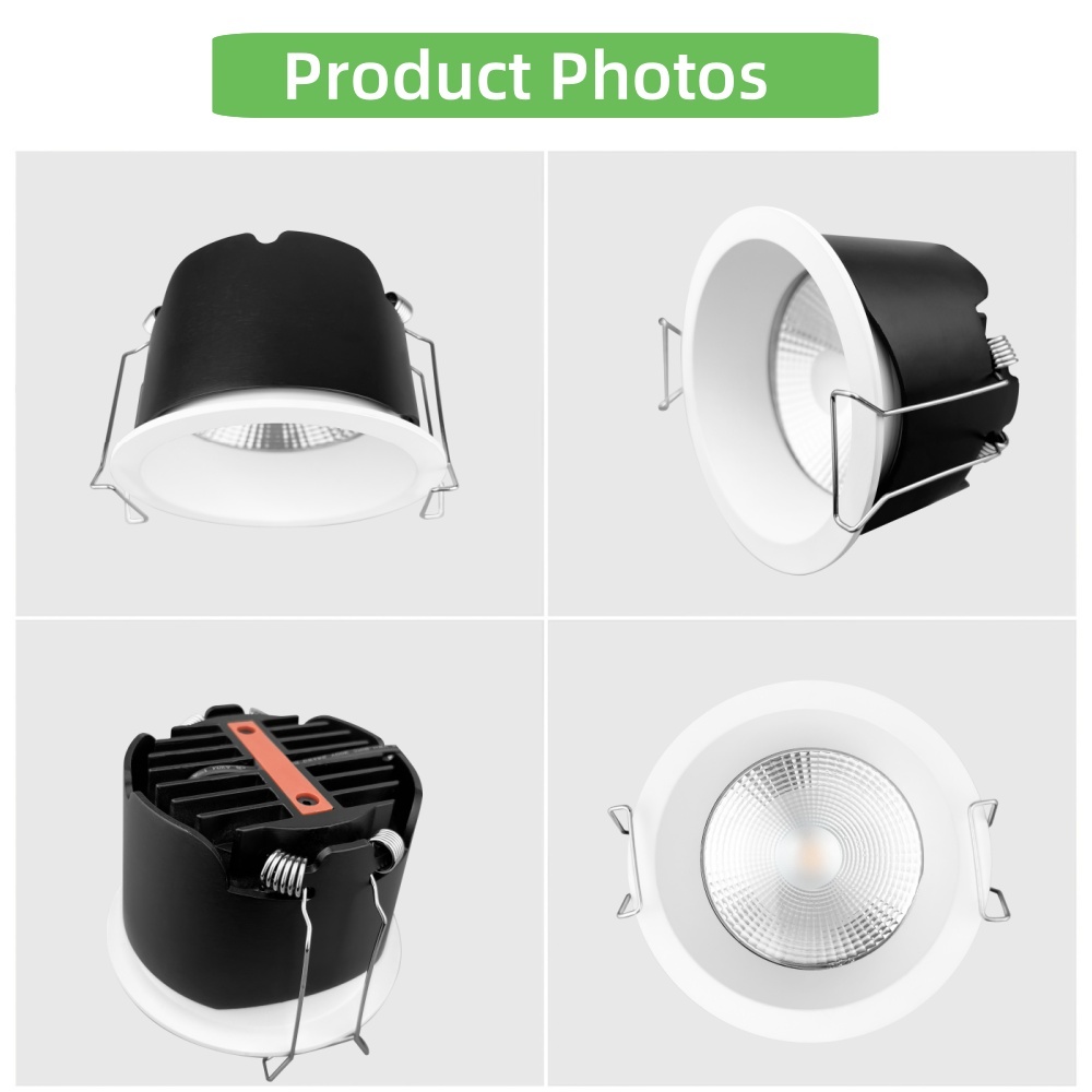 DL69-A Simple Modern Bright Anti Glare Household Spotlight Adjustable Recessed 10w 12w 15w 20w 30w 40w Led Cob Ceiling Downlights