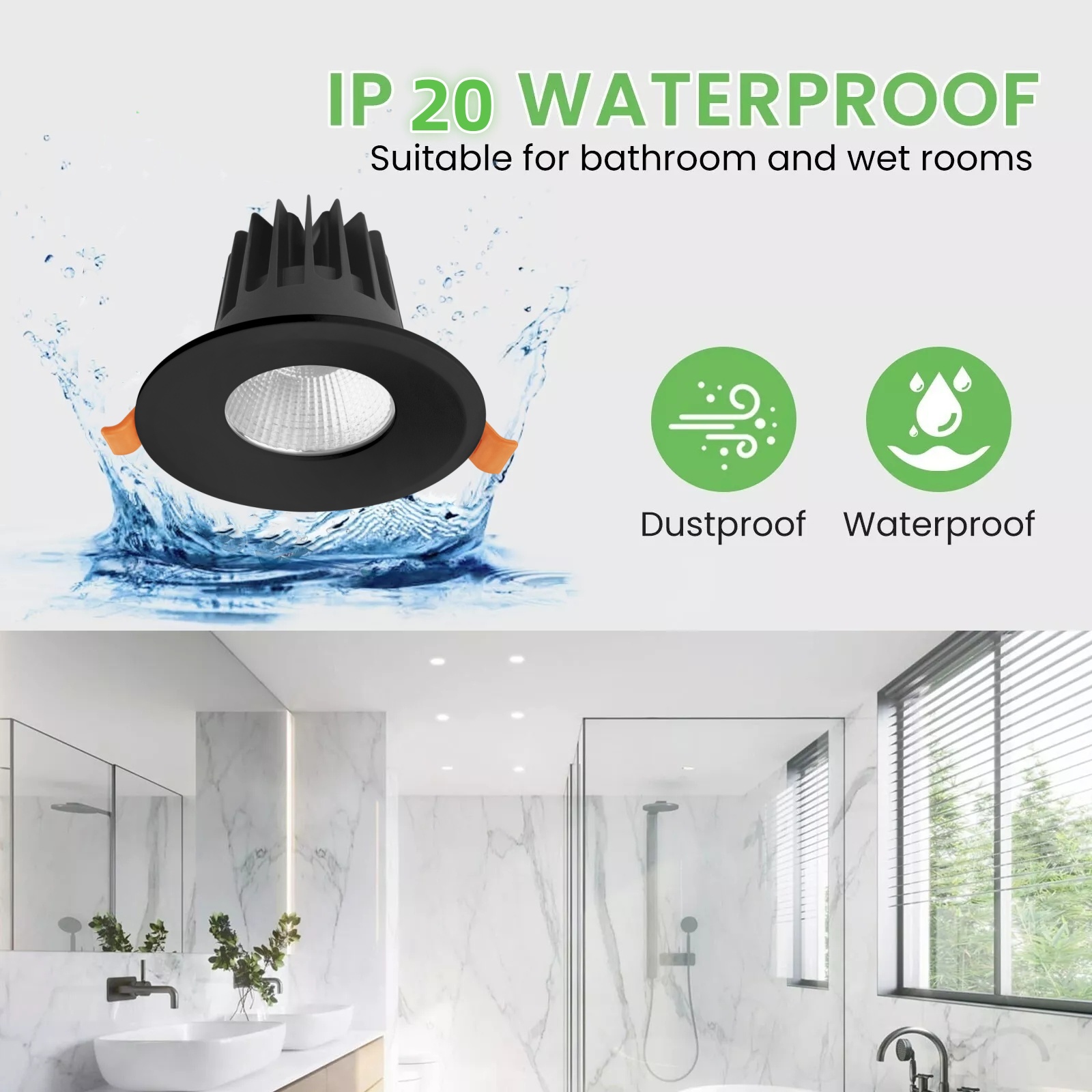 DL65-B Downlight Lighting Ceiling Commercial Led Lighting Recessed Downlights Led Cob Wall Washer Downlight