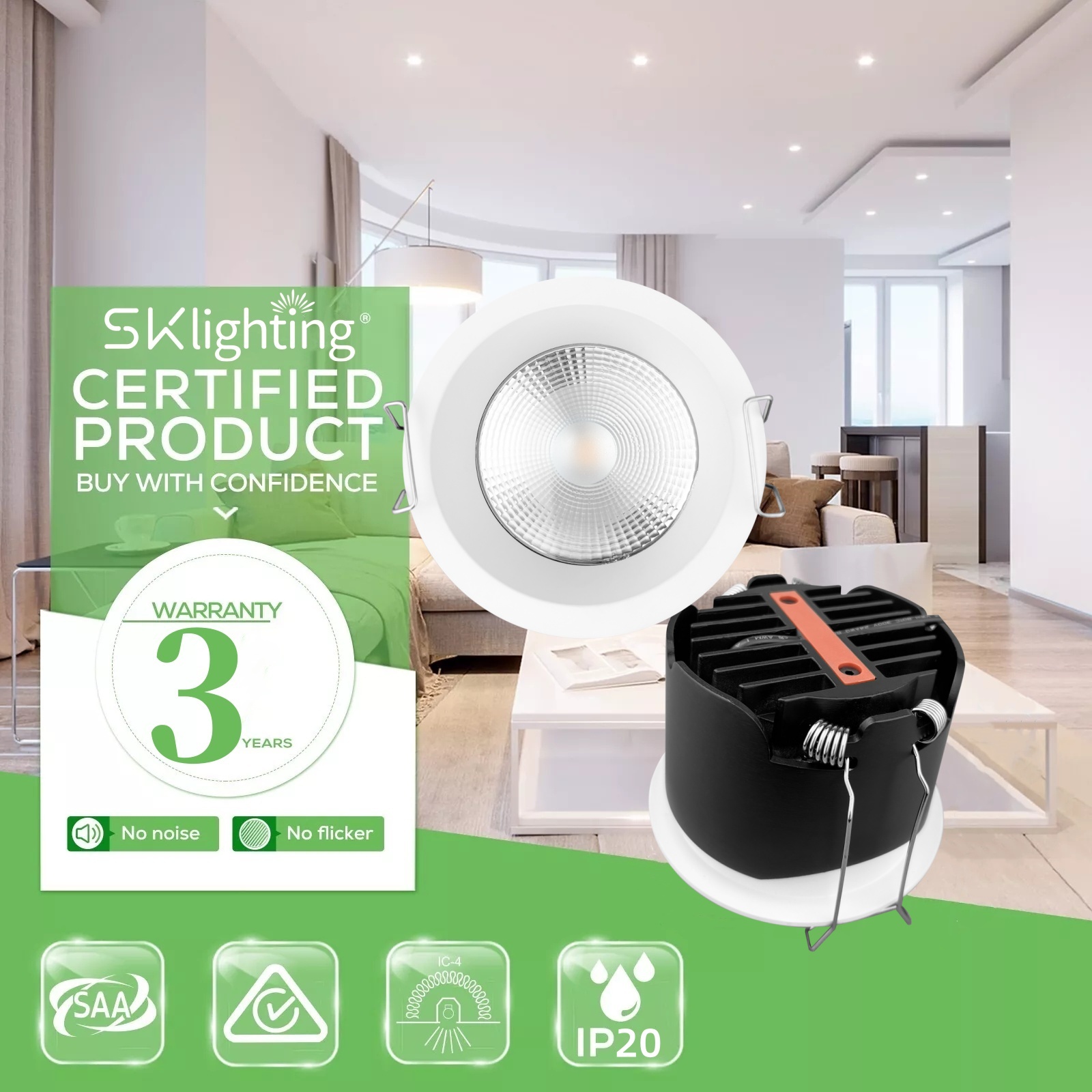 DL69-A Simple Modern Bright Anti Glare Household Spotlight Adjustable Recessed 10w 12w 15w 20w 30w 40w Led Cob Ceiling Downlights