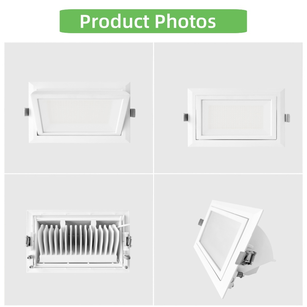 DL67-B 20W 28W 38W Recessed Rectangular Led Down Light/rectangle Led Downlight/rectangular Ceiling Light