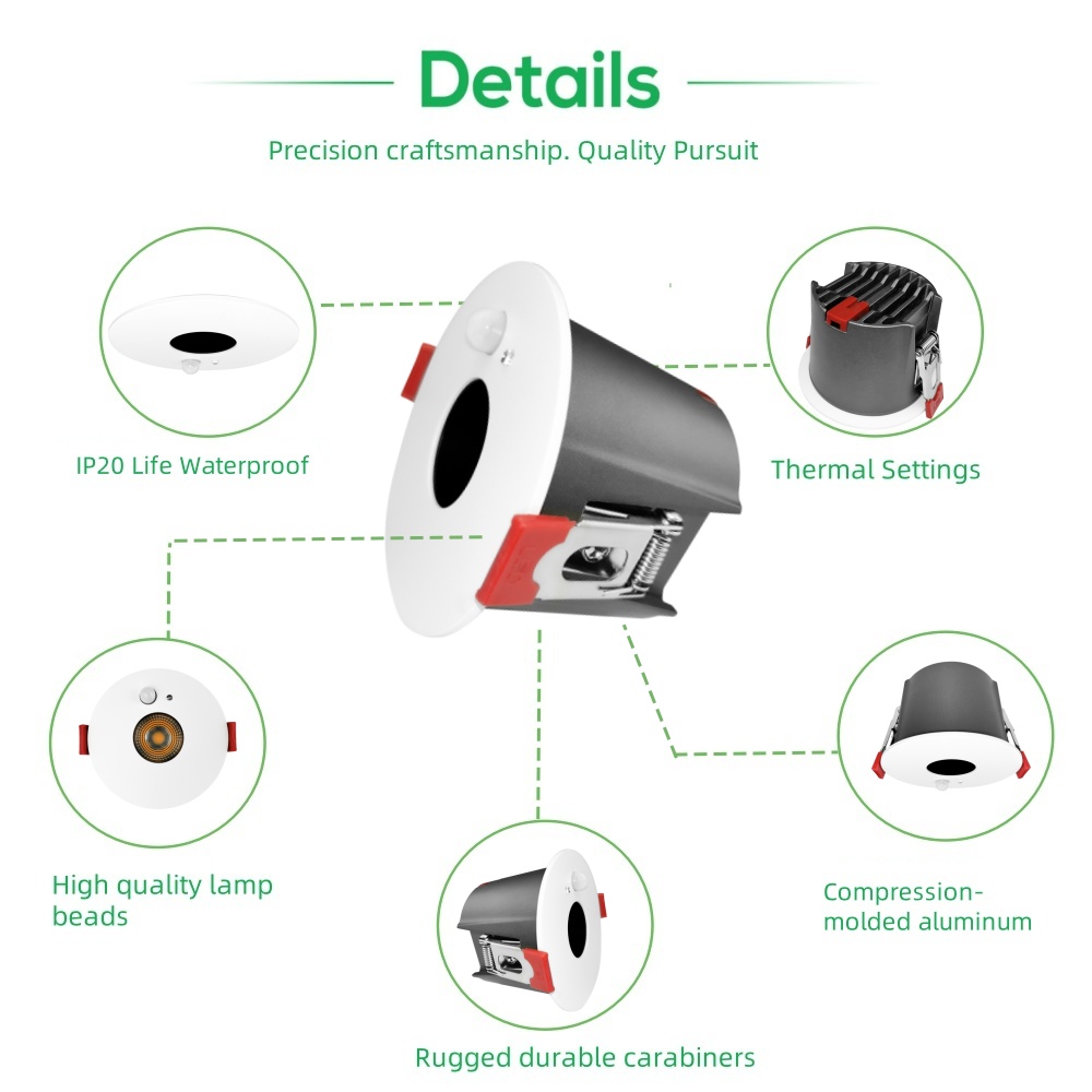 DL69 Modern Energy Saving 10W Infrared Human Body Induction Sensor Light for Home Office Lighting Design