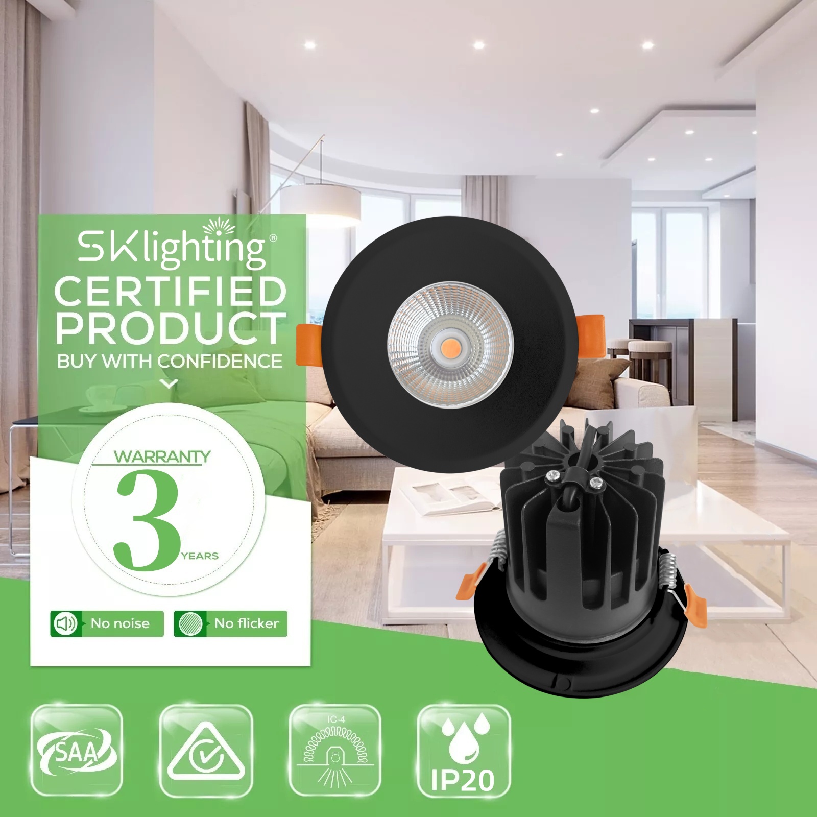 DL65-B Downlight Lighting Ceiling Commercial Led Lighting Recessed Downlights Led Cob Wall Washer Downlight