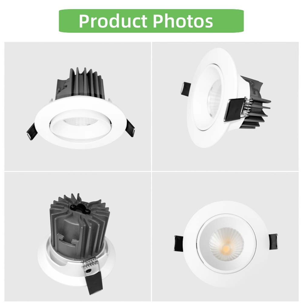 DL73 IP20 Waterproof LED Down Lights 8W 10W 15W 25W Aluminum Recessed Ceiling DALI Dimmable Downlight