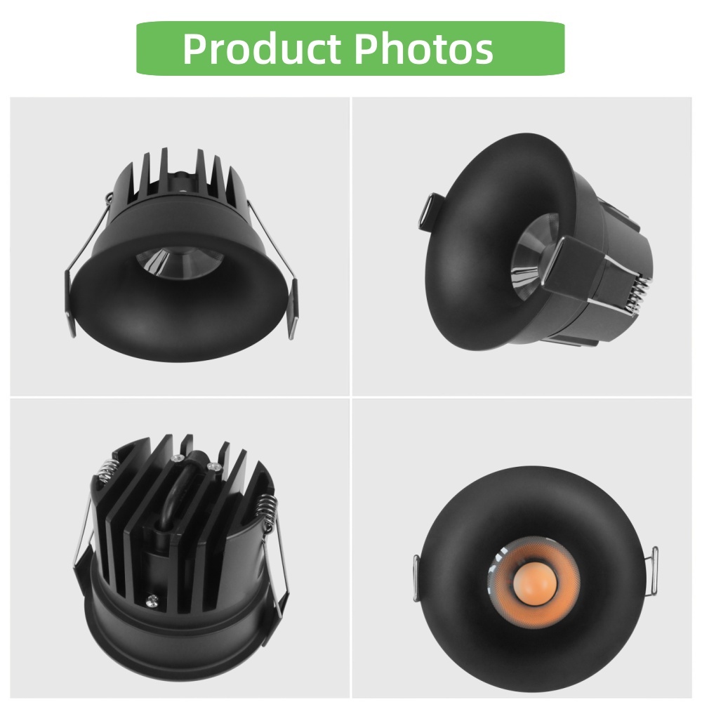 DL64A  Embedded Narrow Border Anti Glare LED Downlight Home Hotel Shopping Mall COB Spotlight