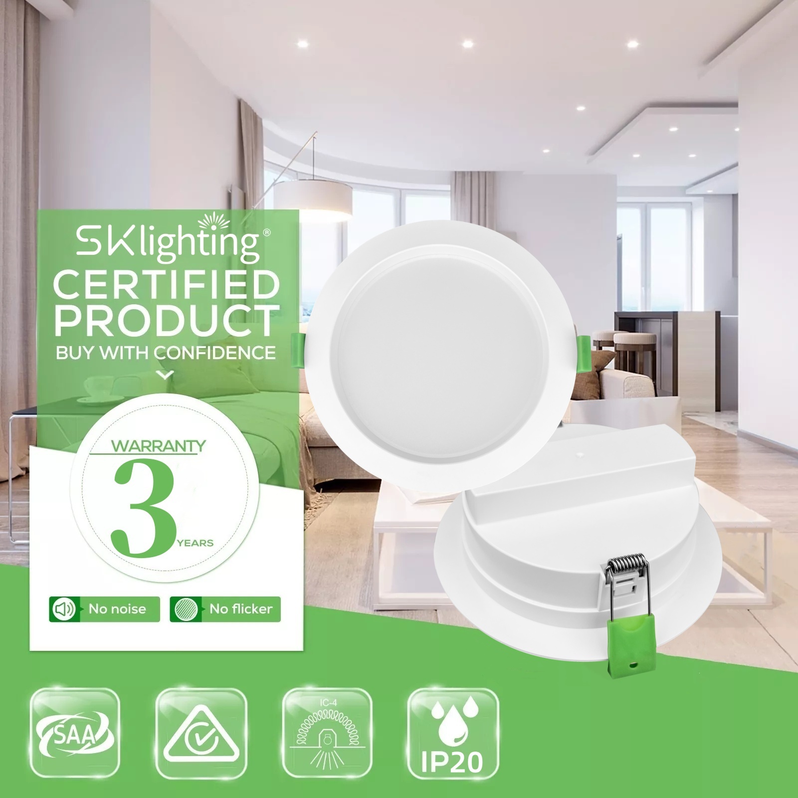 DL61 SAA Aluminum PC Smart Dimmable & CCT Adjustable 3W 5W 7W 9W 10W 13W SMD Chip Bulb LED Ceiling Downlights Housing & Parts