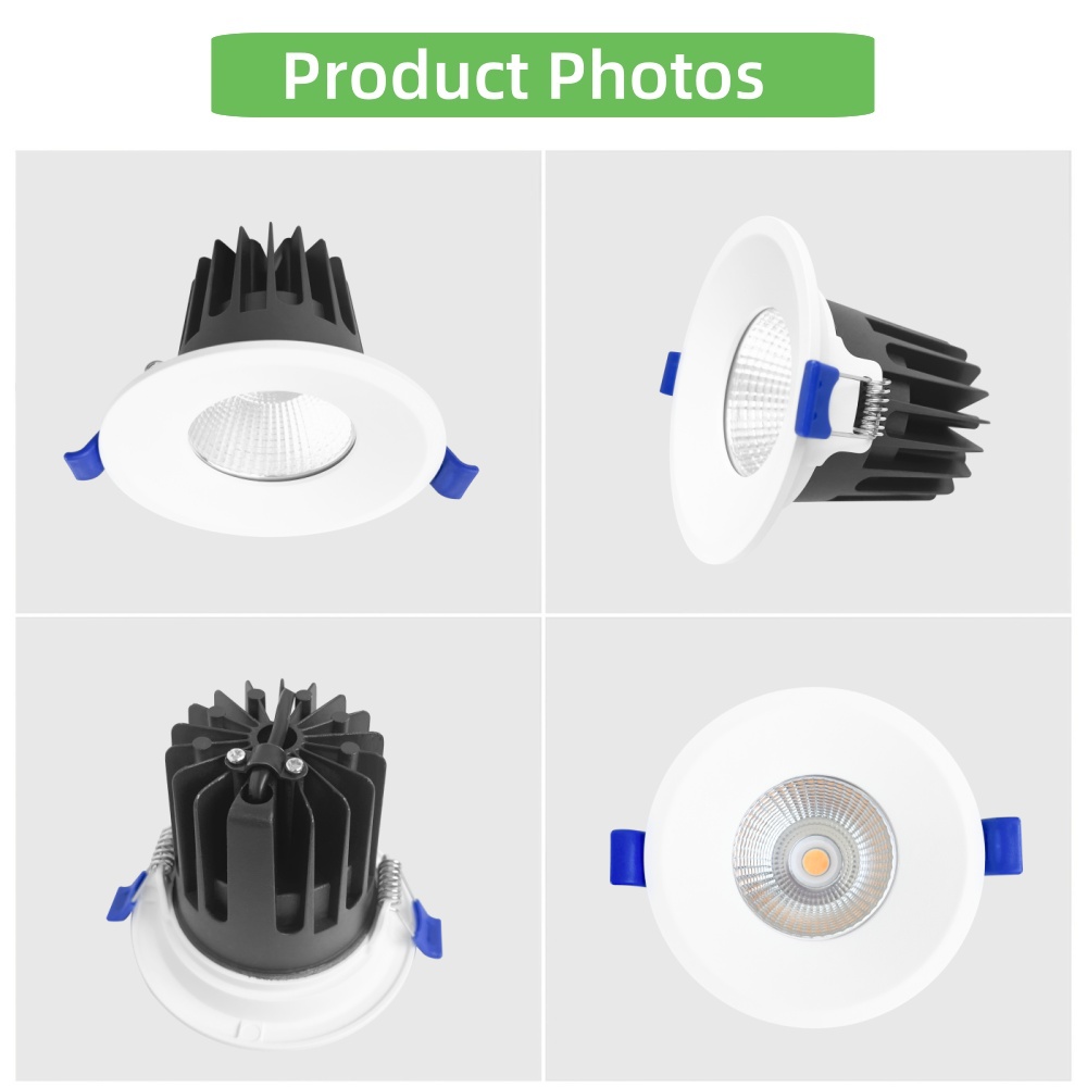 DL65-W LED Downlight COB Downlight Spotlight 8W 10W 15W 25W Adjustable Light Aluminum Lamp Body for Hotel Use