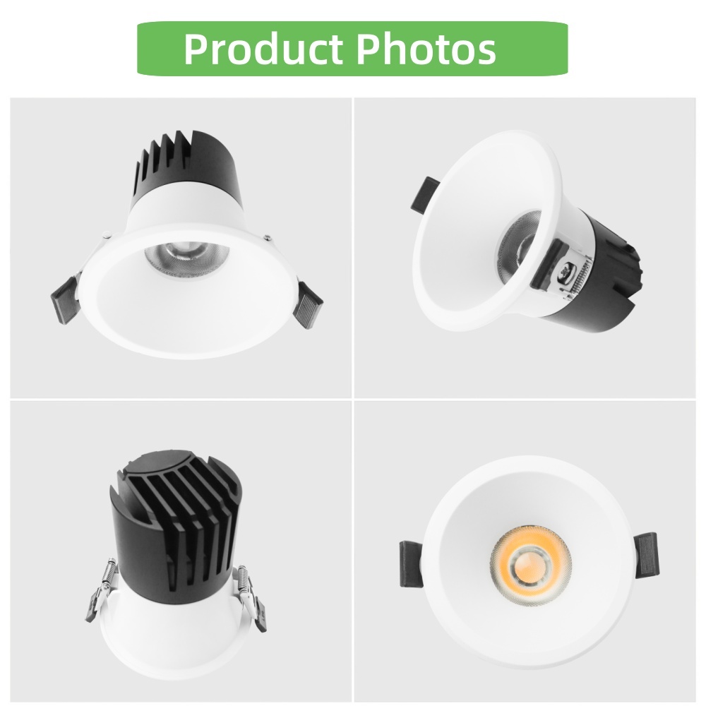 DL71  Waterproof DALI Dimmable Recessed Downlight Adjustable 8W 10W 15W 25W 28W Recessed Ceiling Antiglare Spotlights for Hotel