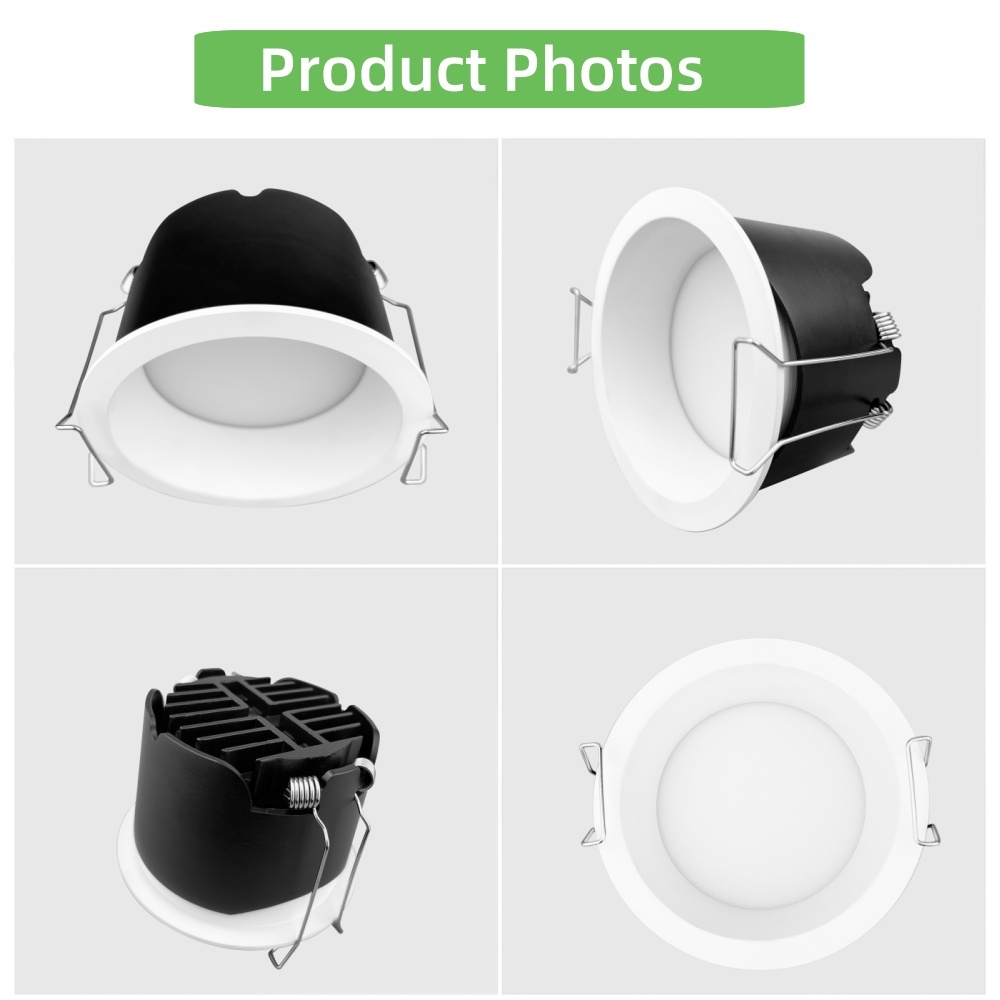 DL69-B  Aluminum 10w 12w 15w Anti-Glare White Anti-Glare Round LED Down LightsRound Recessed Dimmable Ceiling Down Light