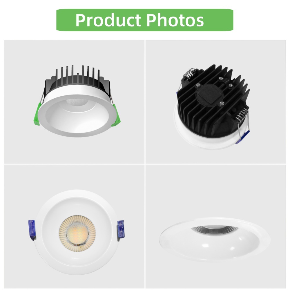 DL63 Deep Anti-glare Commercial Embedded Ceiling Fixtrues 12W 15W 20W Recessed COB SMD 30W Led Down Light