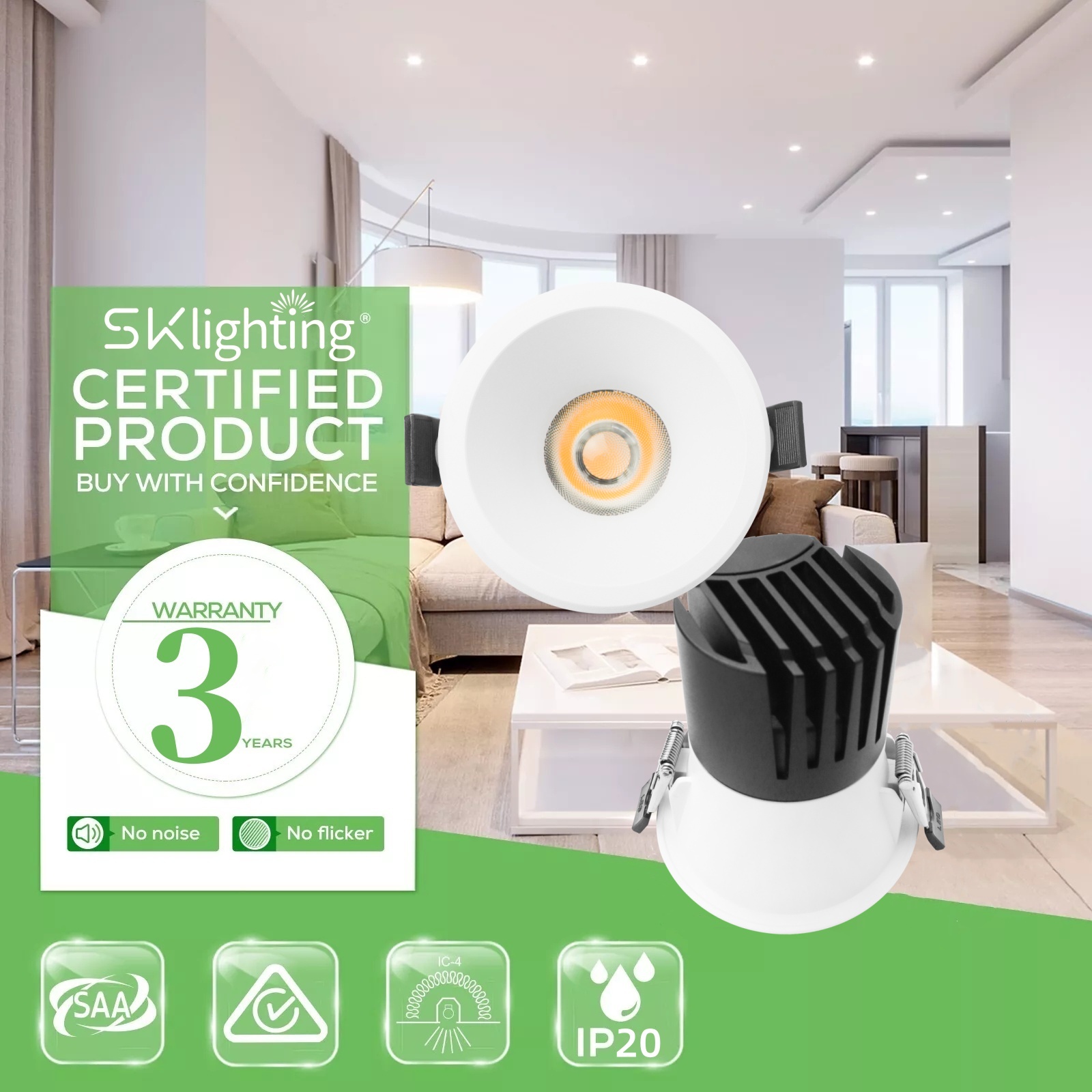 DL71  Waterproof DALI Dimmable Recessed Downlight Adjustable 8W 10W 15W 25W 28W Recessed Ceiling Antiglare Spotlights for Hotel