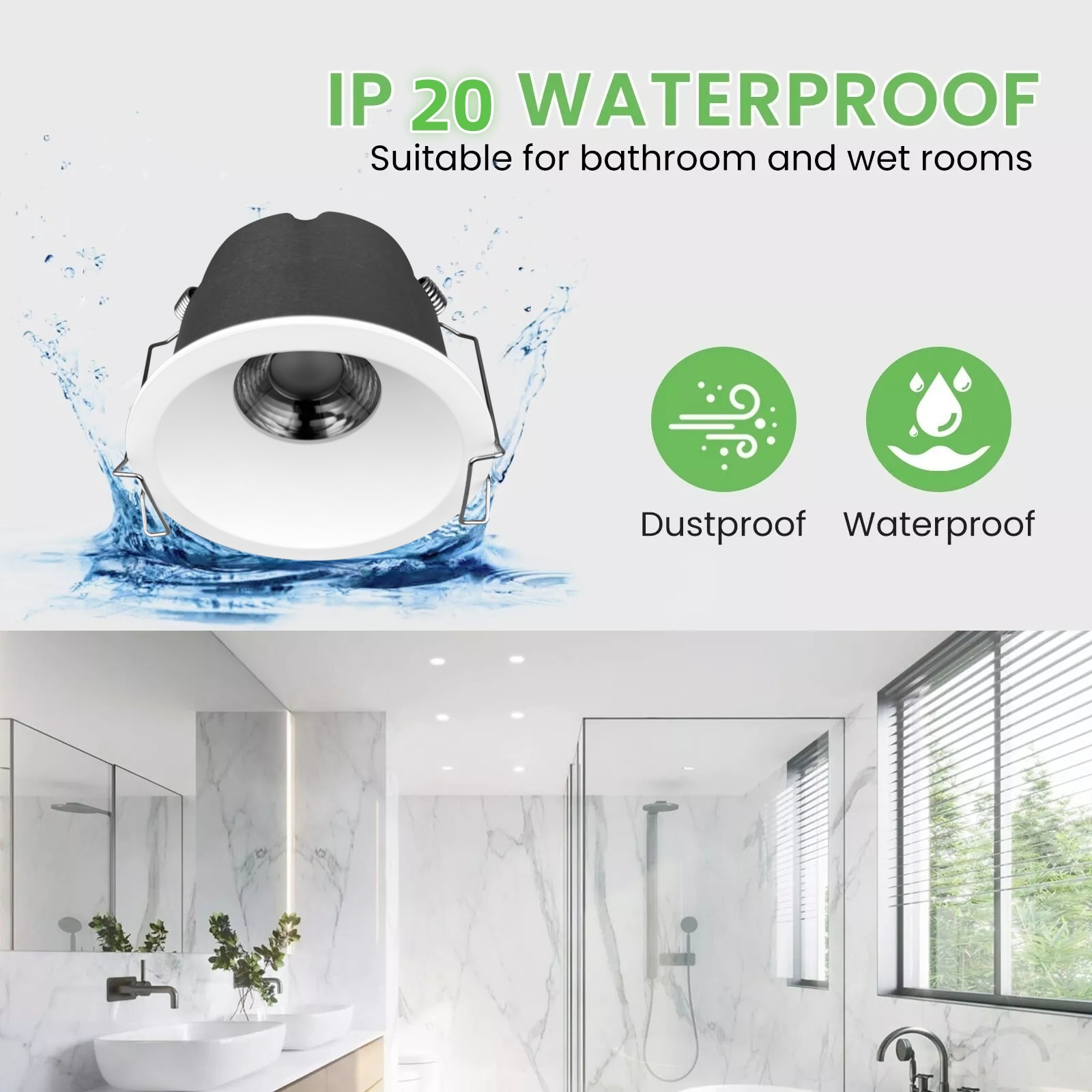 DL69  High Efficiency Certificate CE CCC Ra90 Anti-Glare Waterproof Ip20 Recessed 10W Led Downlight