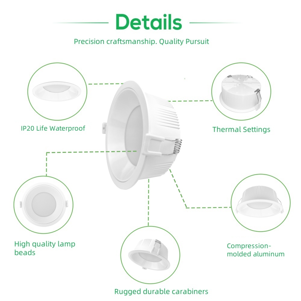 DL72 3W 5W 7W 10W 12W 18W 25W 35W Whole Sale Led Spot Down Light COB SMD Ceiling Light Recessed LED Downlights