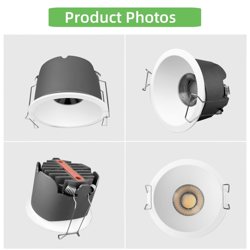 DL69  High Efficiency Certificate CE CCC Ra90 Anti-Glare Waterproof Ip20 Recessed 10W Led Downlight