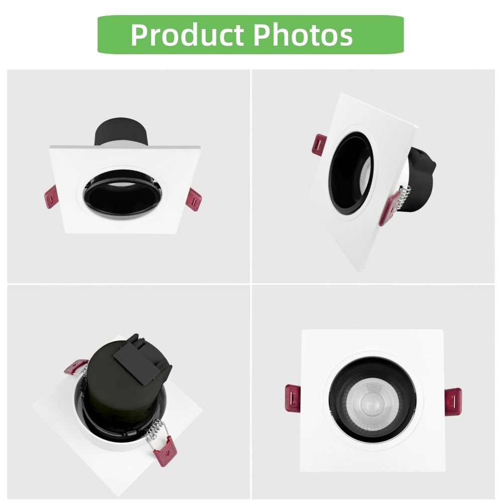 DL83 High quality spotlight ceiling recessed 7w 10w square light emitting diode adjustable anti-glare dimmable light emitting diode down light