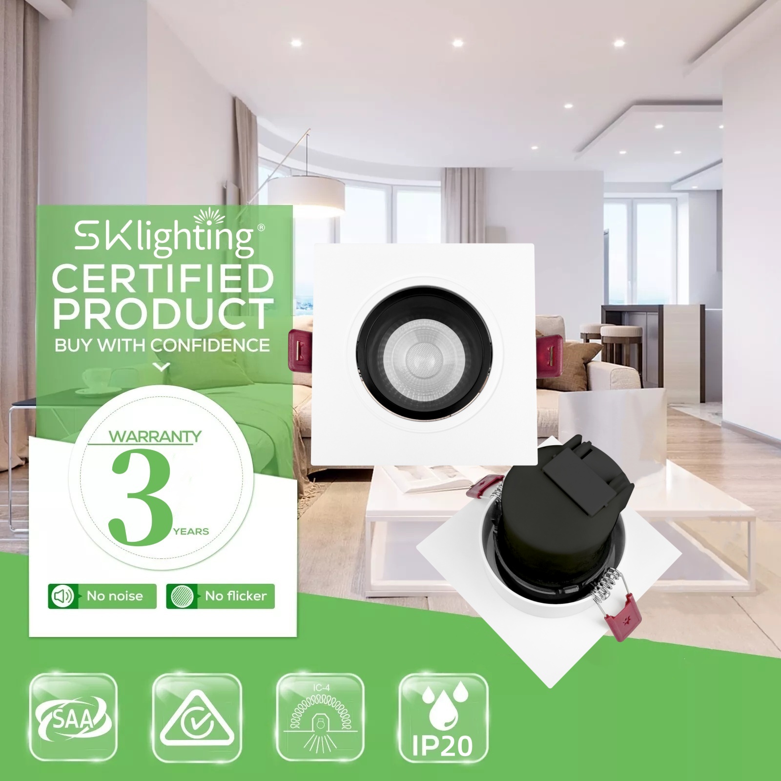 DL83 High quality spotlight ceiling recessed 7w 10w square light emitting diode adjustable anti-glare dimmable light emitting diode down light