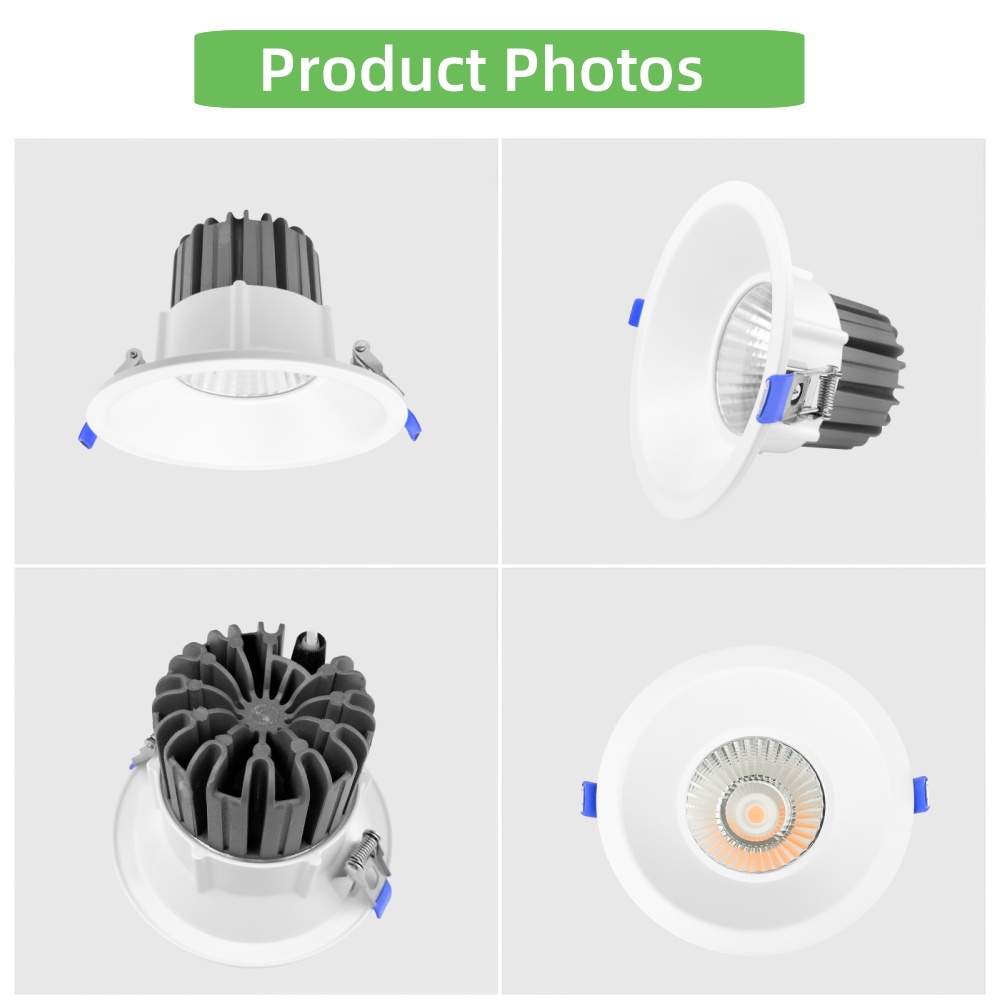 DL85-W New Design Modern Home Office Anti-Glare White Round 5w 10w 15w 20 Light Emitting Diode Spotlight COB Light Emitting Diode Downlights