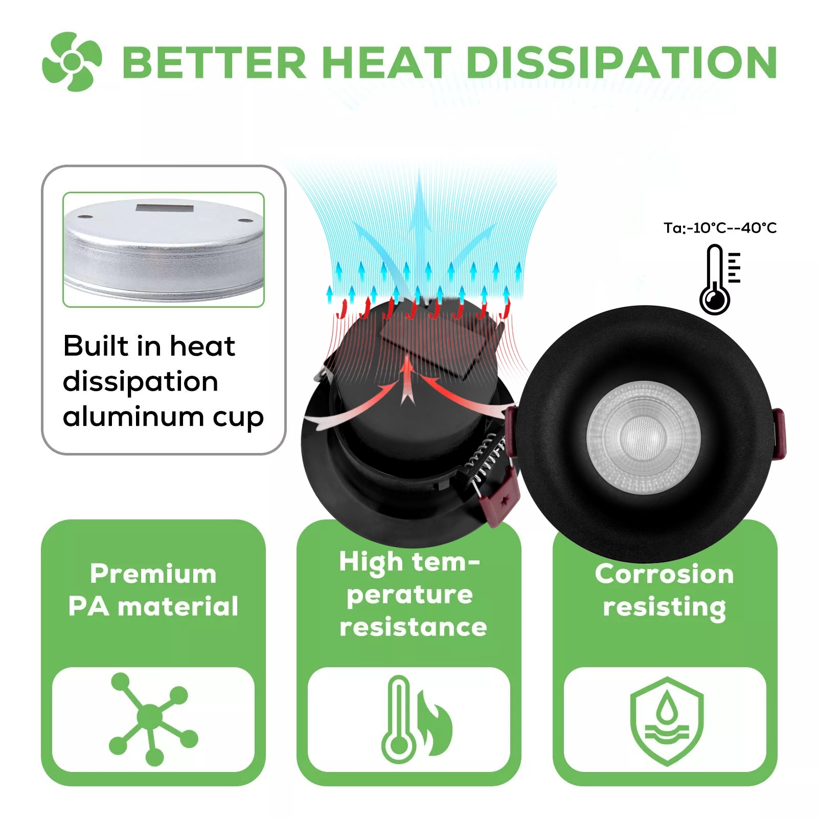 DL83-3 COB 7w Adjustable Hotel Anti-Glare Downlight Recessed Light Emitting Diode Downlight