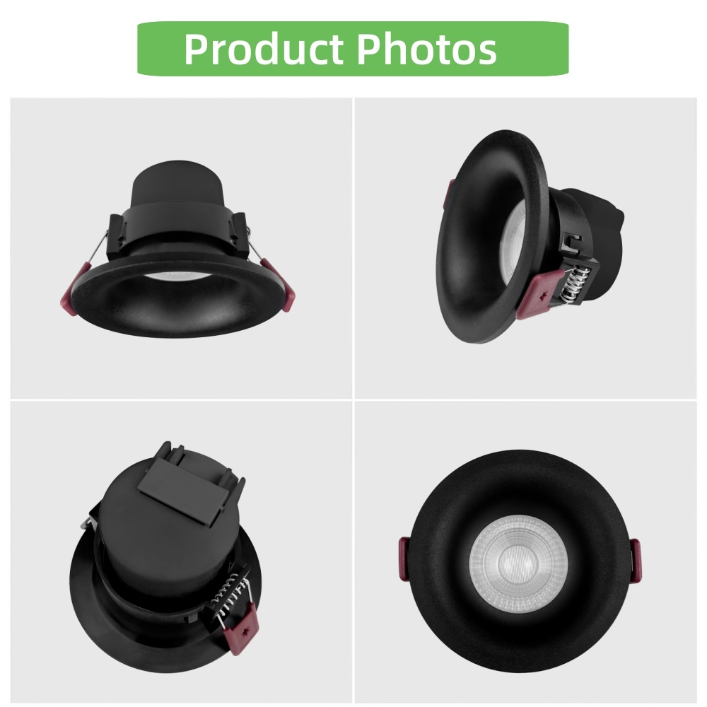 DL83-3 COB 7w Adjustable Hotel Anti-Glare Downlight Recessed Light Emitting Diode Downlight