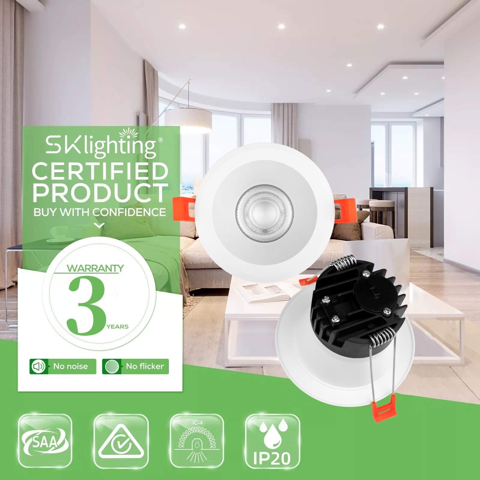 DL84 New design modern home office anti-glare white round 5w 10w 15w 20w light emitting diode spot light