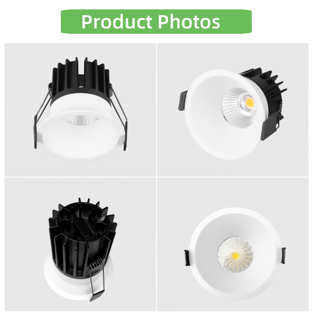 DL80 Adjustable modern light-emitting diode downlight high intensity good transmittance 3000K warm white aluminum body hotel office installation