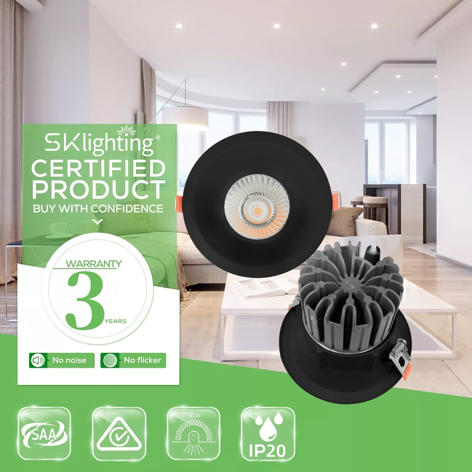 DL85-B Indoor office hotel home feather light aluminum recessed ceiling COB light emitting diode down light