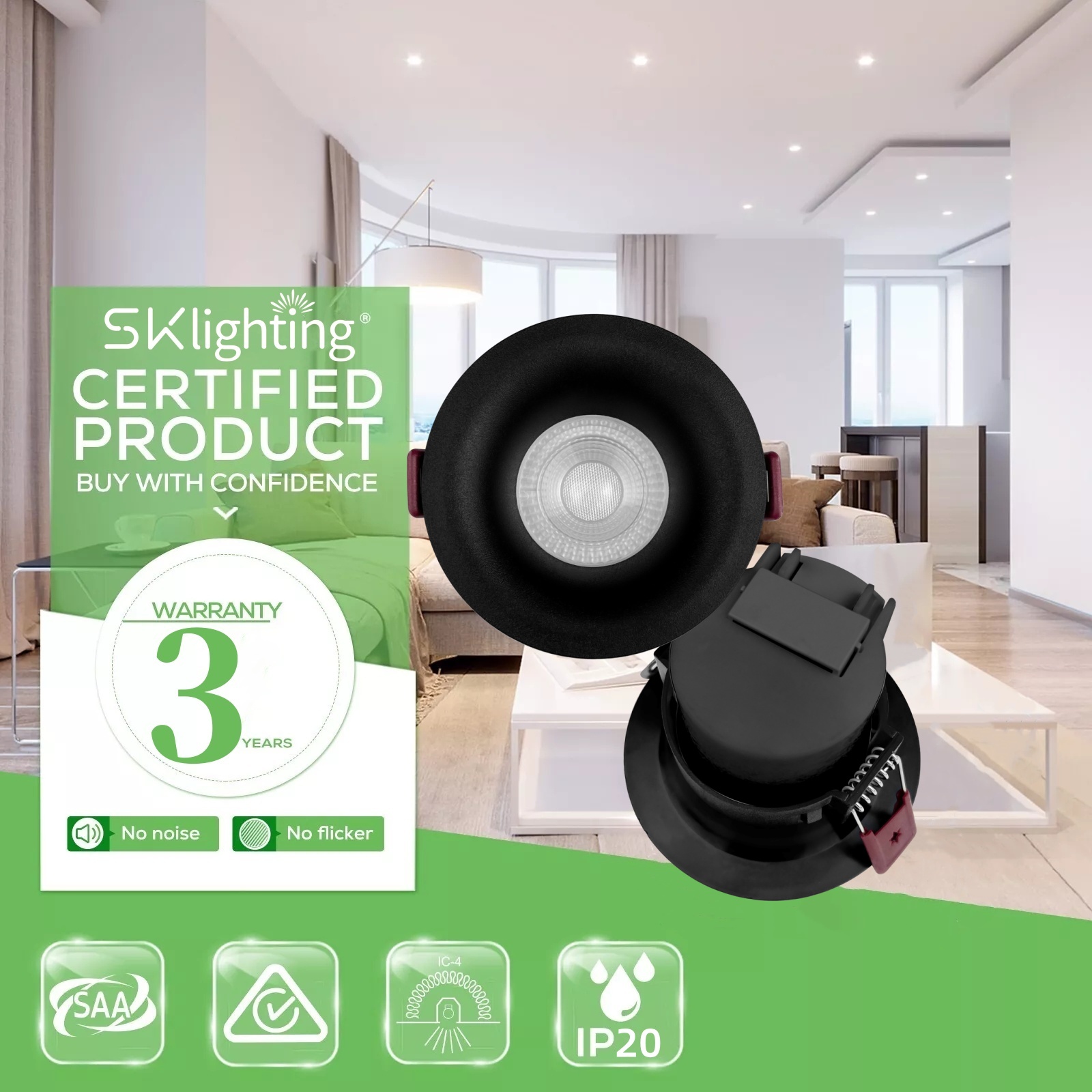 DL83-3 COB 7w Adjustable Hotel Anti-Glare Downlight Recessed Light Emitting Diode Downlight