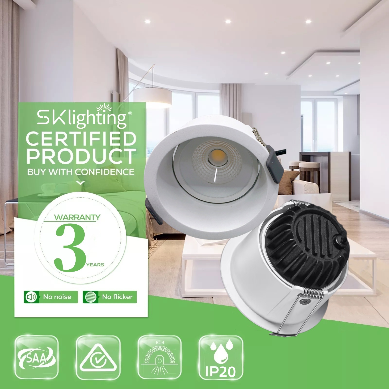 DL91 Led Down Light Ceiling Light Living Room 3W 5W 9W 12W 15W 30W COB Spotlight