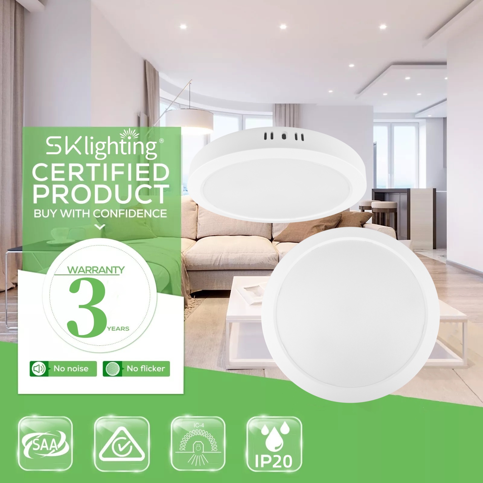 DL88 12W 18W Smart PIR Sensor Modern Led Ceiling Lights Round Waterproof Ceiling Lamp Lights Fixture for Bedroom