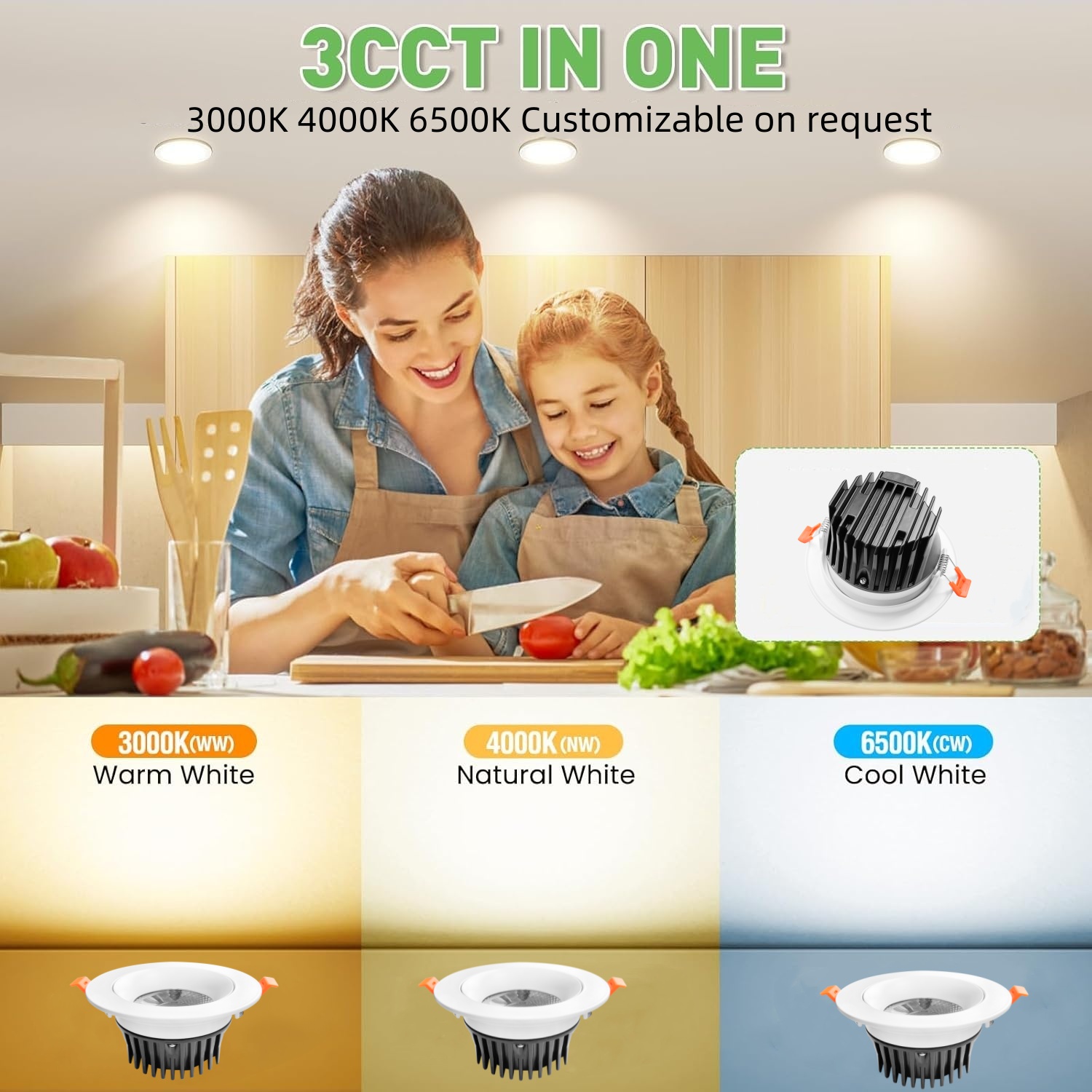 DL318-W Aluminum Fixture Black Downlight Indoor SMD Ceiling Spot Light LED Recessed Linear Down Light