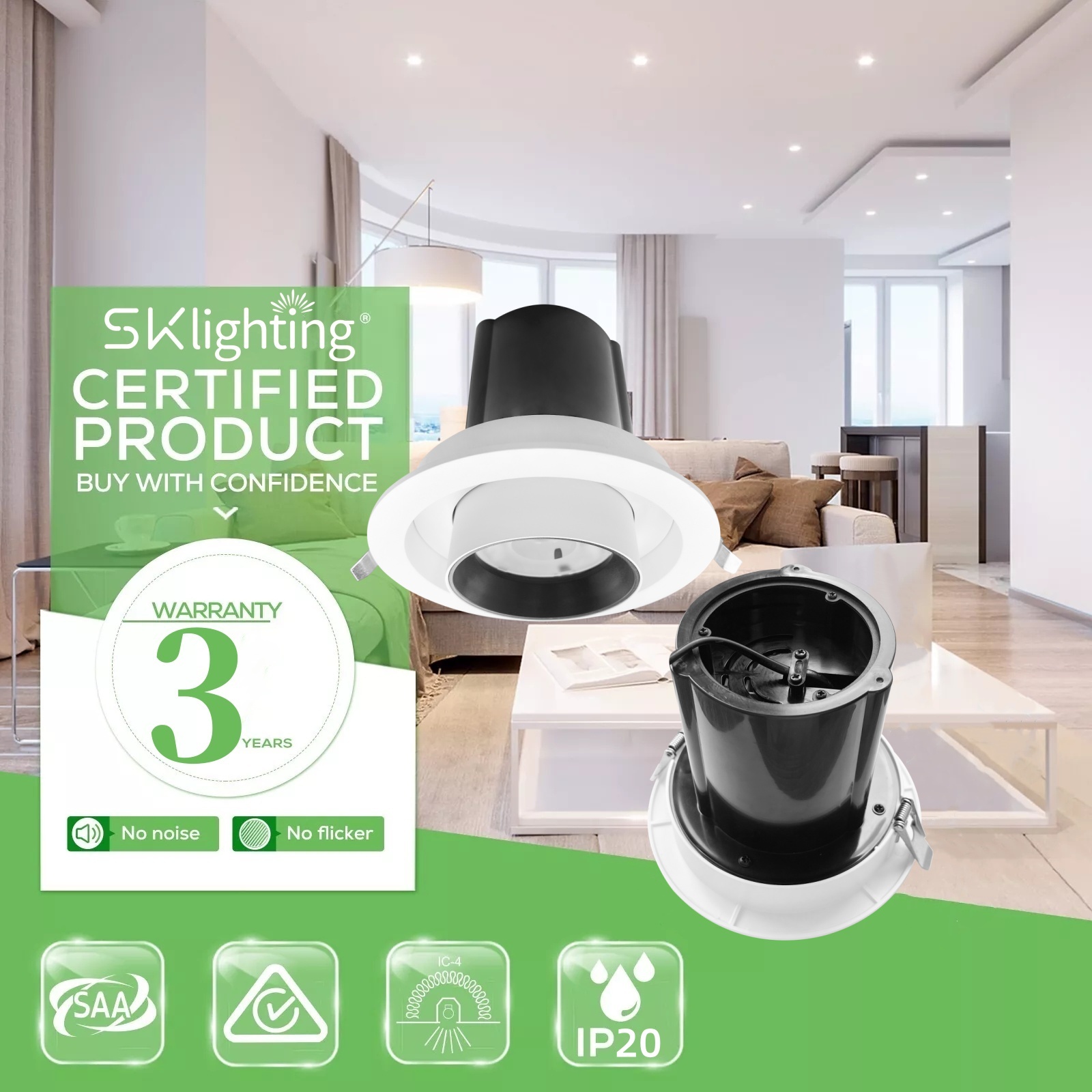 DL320 10W 12W 15W 20W 25W 30W 35W Stretch LED Downlight 360 Degree Telescopic Adjustable Angle COB Down Spot Light 3 Year Warranty