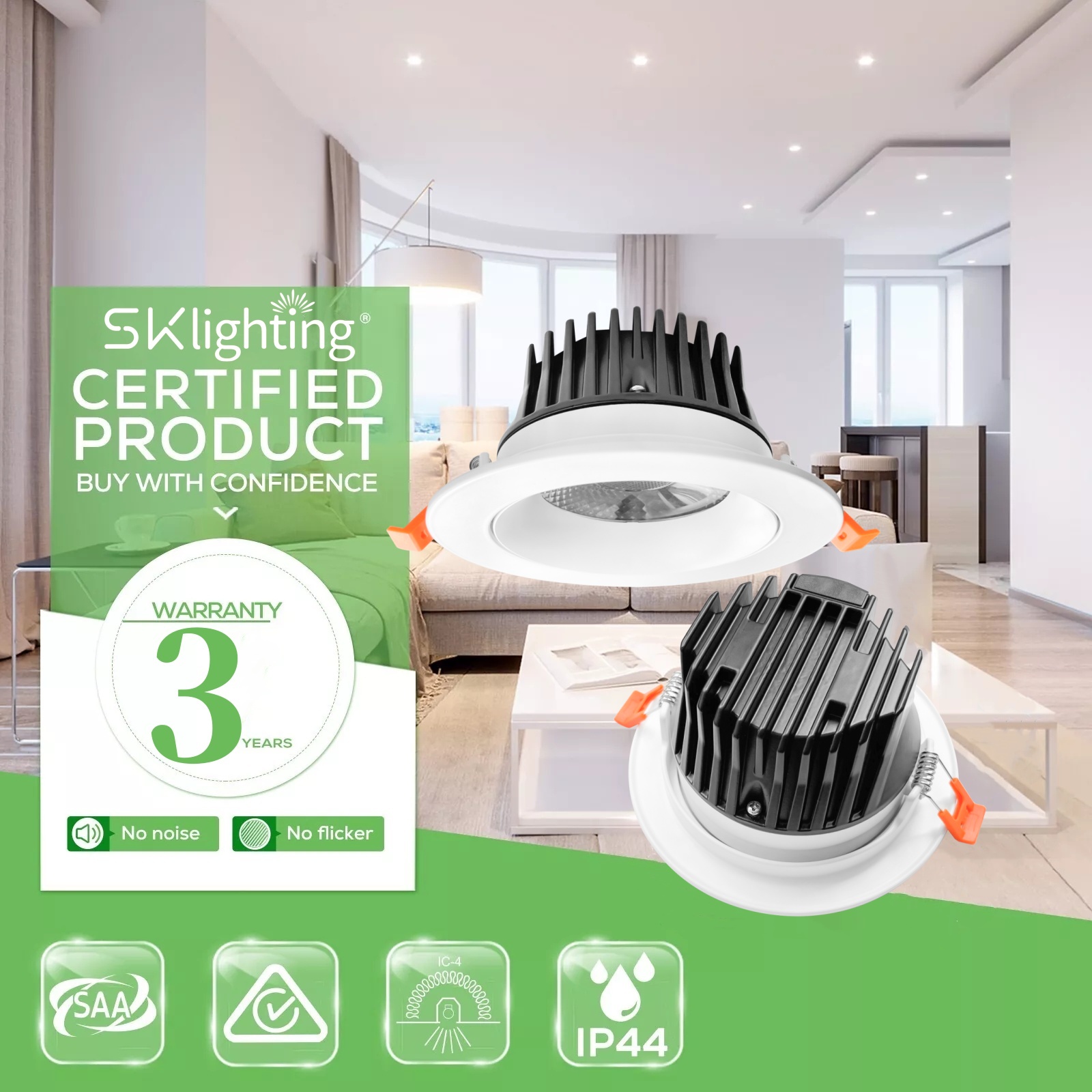 DL318-W Aluminum Fixture Black Downlight Indoor SMD Ceiling Spot Light LED Recessed Linear Down Light