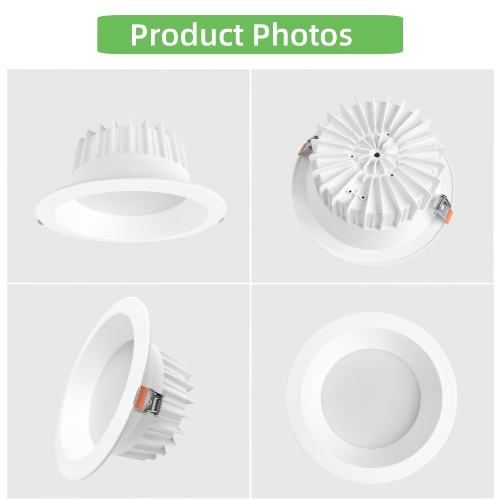 DL302 Modern Style 7W & 10W Anti-Glare LED Downlight with Deep Cup CRI98 Eye Protection Cob Chip IP44 Rating 90mm Cut out