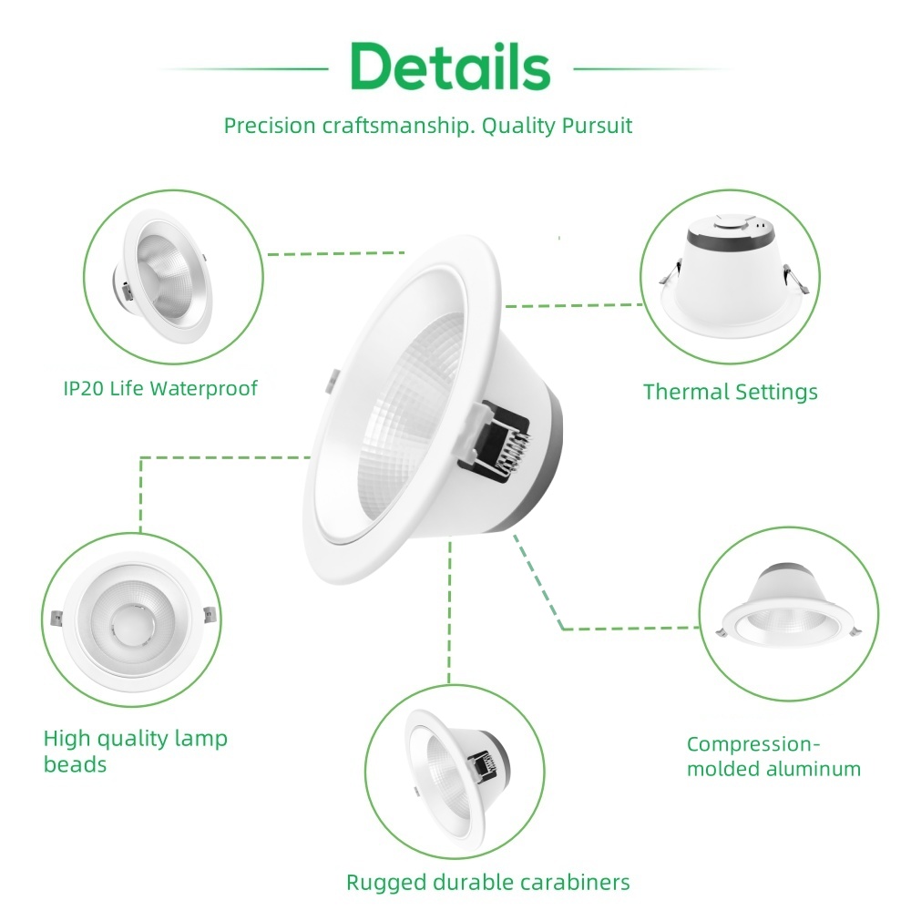 DL86 Anti Glare UGR<19 Dimmable Round Retrofit Recessed Ceiling LED Down Light Downlight