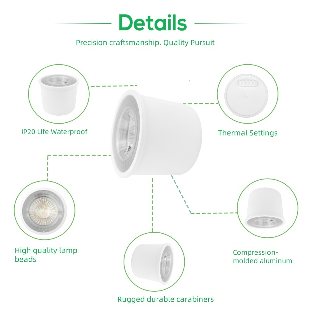 DL90 Frame Aluminum Commercial Round square Cylinder LED Downlight Surface Mounted Outdoor Cob Spot Light for Hotel Project