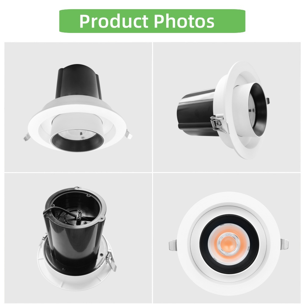 DL320 10W 12W 15W 20W 25W 30W 35W Stretch LED Downlight 360 Degree Telescopic Adjustable Angle COB Down Spot Light 3 Year Warranty